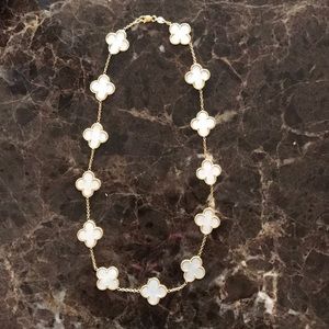 14k gold and mother of pearl necklace